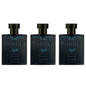 Paris Elysees Vodka Night Perfume Masculino 100ml - Kit com 03