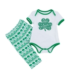 Partido Verde Baby Girl Boy St. Patricks Day Outfit trevos Costume Set Gostar