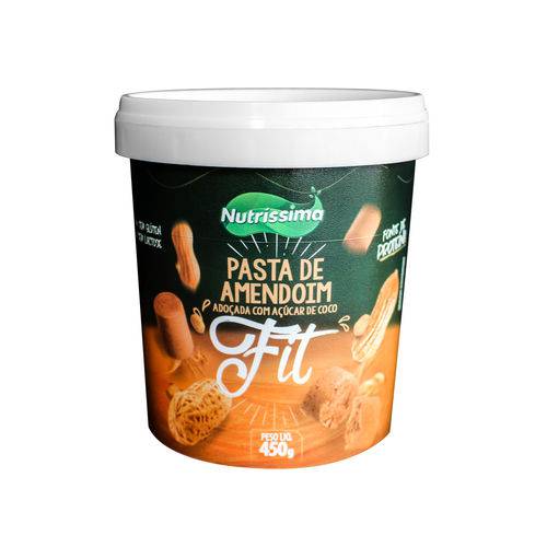 Pasta Amendoim Adoçada com Açúcar de Coco Fit Nutrissima 450g