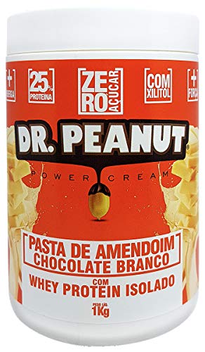 Pasta de Amendoim 1kg Chocolate Branco C/Whey - Dr Peanut