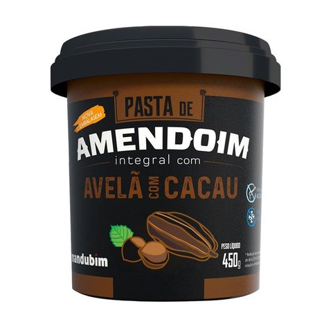Pasta de Amendoim - 450 Gr - Avelã e Cacau