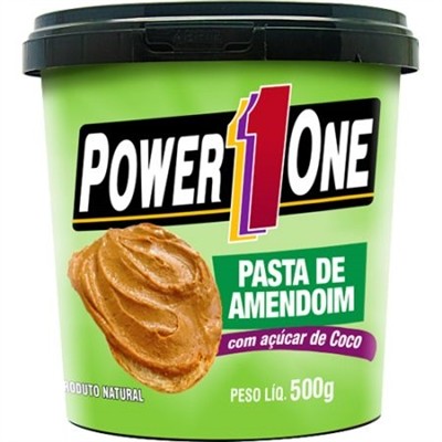 Pasta de Amendoim C/ Açúcar de Coco (500g) Power One - Power 1 One