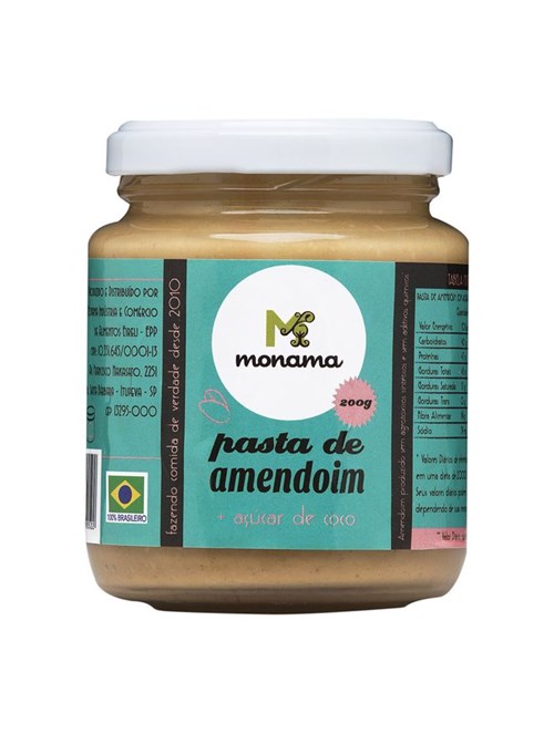 Pasta de Amendoim com Açúcar de Coco Monama 200g