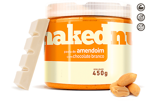 Pasta de Amendoim com Chocolate Branco - Naked Nuts - 450g