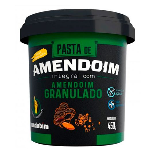 Pasta de Amendoim com Granulado Mandubim 450g