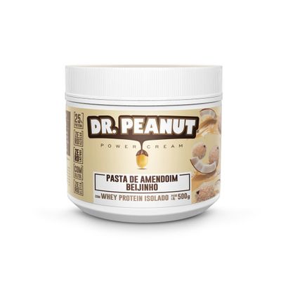 Pasta de Amendoim com Whey Protein 500g Dr. Peanut Pasta de Amendoim com Whey Protein 500g Beijinho Dr. Peanut