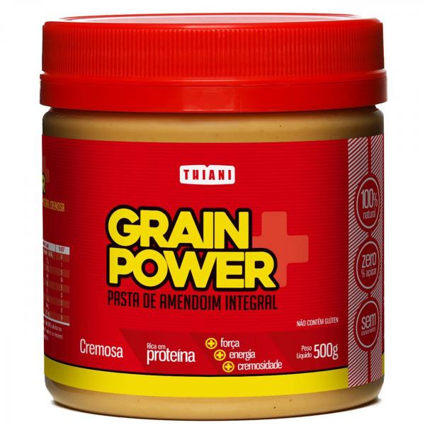 Pasta De Amendoim Integral Cremosa Grain Power 500g Thiani Alimentos