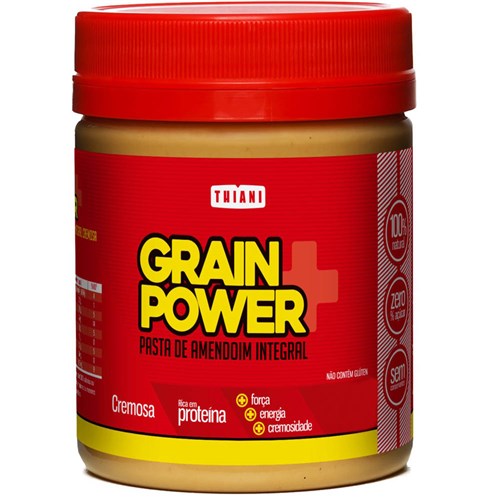 Pasta de Amendoim Integral Grain Power Cremosa 1kg - Thiani