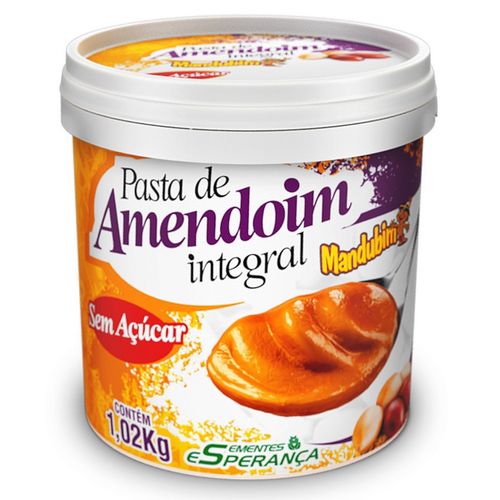 Pasta de Amendoim Integral Mandubim - 1,02kg