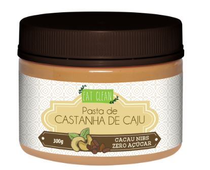 Pasta de Castanha de Caju com Cacau Nibs - 300g - Eat Clean