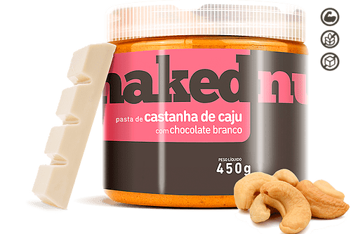 Pasta de Castanha de Caju com Chocolate Branco - Naked Nuts - 450g