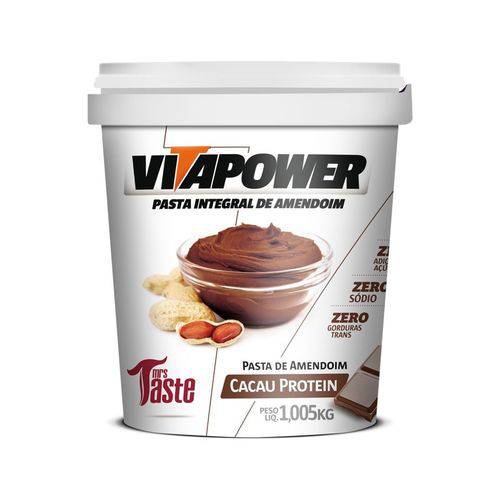 Pasta Integral de Amendoim CACAU PROTEIN - VitaPower 1kg - Cacau