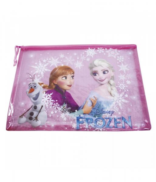 Pasta Necessaire Rosa Anna Elsa Olaf Frozen 23X32cm - Disney - Minas Presentes
