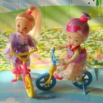 2 Pces Bicicleta Para Bonecas Kelly Cor Aleatória