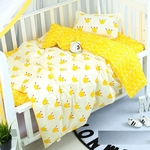 3pcs 100% Algodão animados Crib Cama Padrão Linen Kit Desenhos do Bebê cama Set Sem Filler