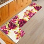 REM 2pcs antiderrapante água absorvente Long Short Cozinha Pavimento Mat Set Kitchen carpet