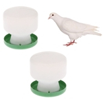 2 Pcs Aves Aves Bebedor de Água Alimentador de Pombo Dispensador de Plástico Recipiente