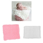 2 Pçs Bebê Recém-nascido Crianças Fotografia Adereços Foto Trança Tricô Lã Cobertor