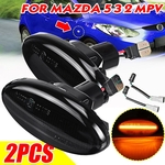 2pcs Carro Auto Fumado Âmbar LED Lateral Marcador Repetidor Lâmpada Luz Para Mazda 5 3 2 MPV