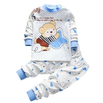 2PCS Casual Baby Girl Set-manga comprida T-shirt Roupa Boy longas bonito presente de Natal Pijamas Pants