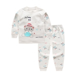 2PCS Casual Underwear bebê Definir Longo-Luva T-shirt calças longas bonito Pijama Homewear Presente de Natal
