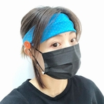 3Pcs Ear Protection Women Button Headband Sweatband Elastic Yoga Nurse Hair Band