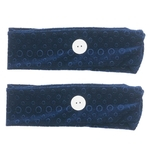 2Pcs Ear Protection Women Button Headband Sweatband Elastic Yoga Nurse Hair Band