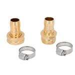 2Pcs FNPT + MNPT DN20 Female + Male Thread Hose Connector Water Pipe Fitting for Home Garden