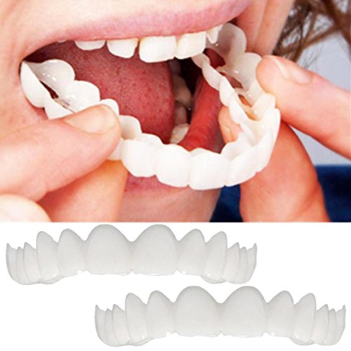 (2PCS) - Kshion Clearance . Braces Mouthguard Denture Teeth Top Cosmetic Veneer Comfort Fit Flex (2PCS)
