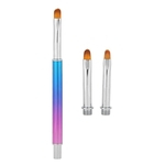 3pcs Nail Art Gel UV forro destacável Acrílico Carving Drawing Pen Nail Art Escova Liner Set