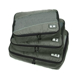 3 Pcs Nylon Unisex Packing Cubos Roupa bagagem Travel Bag Organizadores