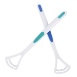 2 Pcs Oral Cuidados Tongue raspador hálito fresco Cleaner Oral Ferramentas higiene do Toothbrush Reduzir cárie dentária