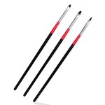 3 Pcs Rod Of Broca Red Pen Nail Art Escova Manicure Unha desenho da pena