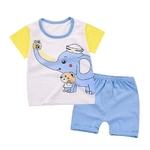 2pcs / set bebê Suit Cotton T-shirt + Shorts dos desenhos animados manga curta de 6 meses a 4 anos Crianças