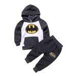 2Pcs / Set Crianças Boy Girl Bat bonito dos desenhos animados Design Camisola Hoodie Suit Conjuntos Tops Calças