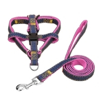 2PCS / SET Dog Pet Nylon Harness Rope Cord Walking Leash corda de tra??o Belt