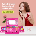 32pcs / set Infantil Cosméticos Toy Set Lip Gloss Set Flashing pó + sombra de olho + Blush + Brushes