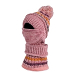 3pcs / set Mulher Knitting Beanie + lenço + Respirador Máscara Facial Engrossar Velvet Set Quente