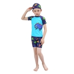 3pcs / set padrão do dinossauro Crianças dos desenhos animados Boy Swimsuit
