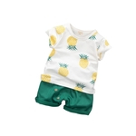Amyove Lovely gift 2Pcs / Set Pattern bonito abacaxi camisa de manga curta + Shorts Set for Kids