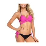 2PCS Sexy Lady Bikini Suit Top Correspond¨ºncia de cores do ver?o das mulheres Swimwear