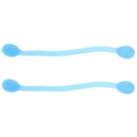 2PCS Silicone Blue Body Shaper Stretched High Elastic Yoga Pull Rope Resistance Stretch Band