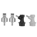 2Pcs Stainless Steel Carbonation Cap with 2Pcs Barb Ball Lock Connector for Beer Brewing