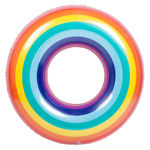 2pcs Thicker do Arco-íris da Melancia Natação Anel para Adulto Crianças Verão Piscina Inflável Água Flutuam Brinquedos