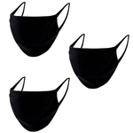 3Pcs Unisex Cotton 2-Layer Respirável Reutilizável Anti Dust Face Boca Cover Mask