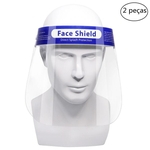 2 Peças Máscara Protetor Facial Escudo da Face Shield Full Face Ajustável Proteção Facial Transparente Máscara de Segurança Isolamento Viseira Chapéu de Pescador Unissex