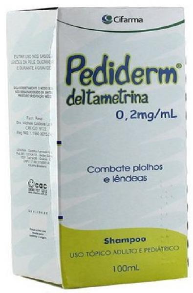 Pediderm Deltametrina Piolho Lendeas Escabin Shampoo 100Ml