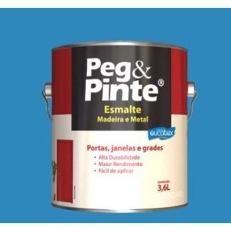 Peg e Pinte Esmalte Eucatex Brilhante 3,6 Litros Branco