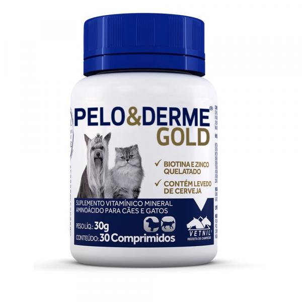 Pelo Derme Gold - 30 Comprimidos - Vetnil