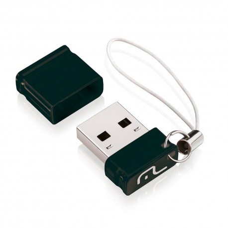 Pen Drive Nano Multilaser 8GB USB Leitura 10MB/s e Gravação 3MB/s Preto